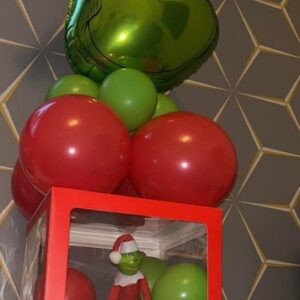Elf on the shelf grinch balloon